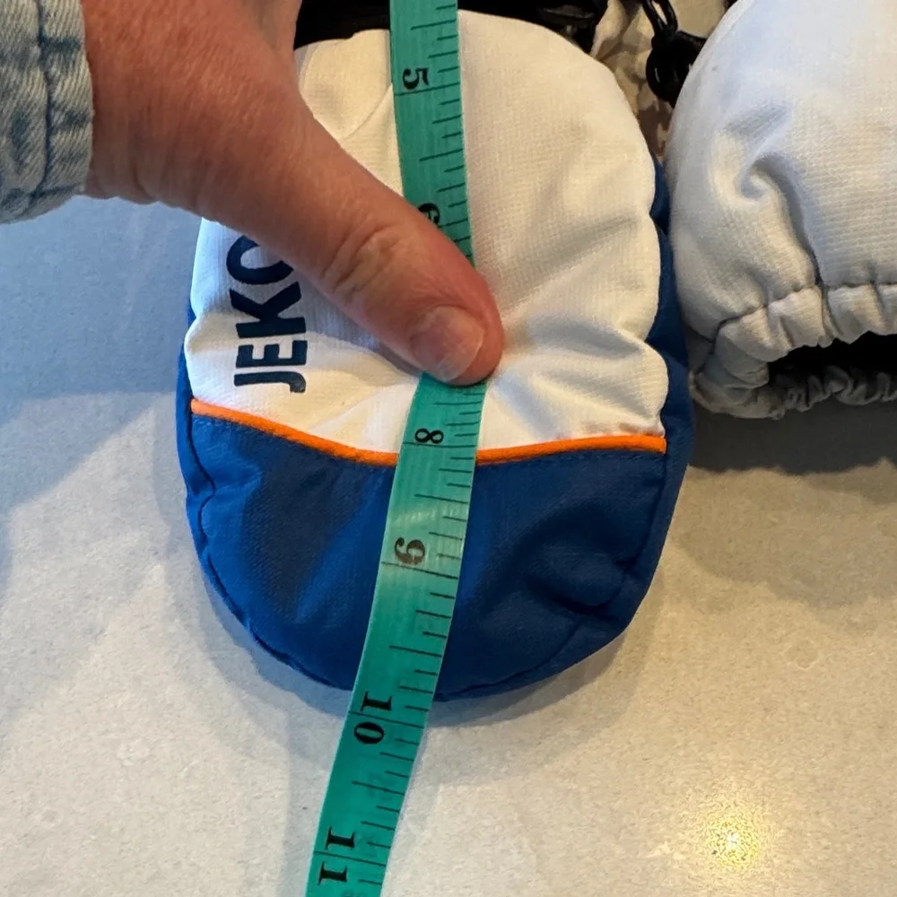 Kids Mittens - Blue, White, and Orange